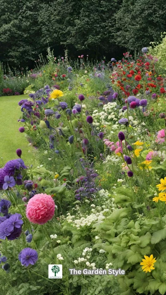landscaping ideas for hostas in a wildflower garden border design