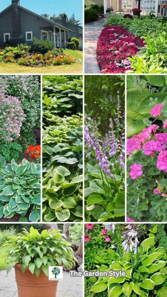 hostas landscaping ideas with the best companion plants