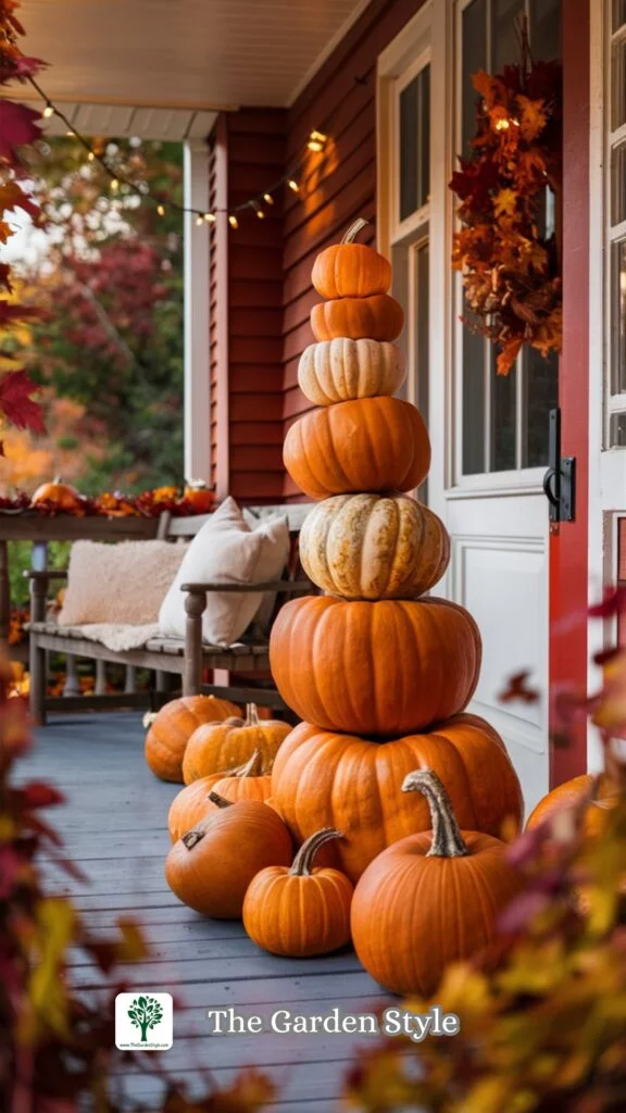 pumpkin topiaries on a budget for fall decor